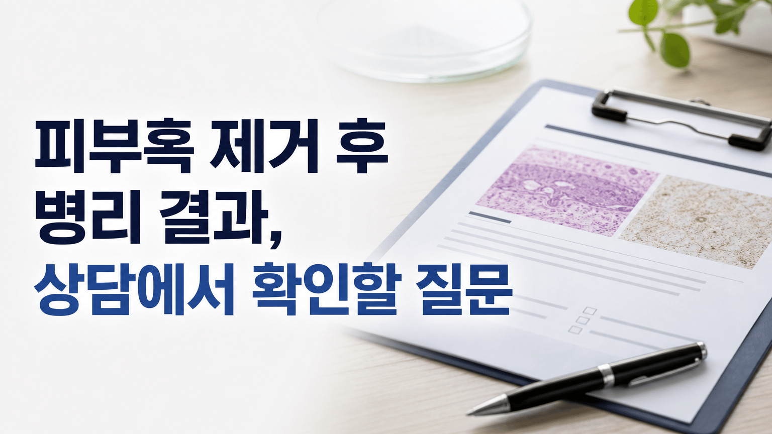 피부혹 제거 후 병리 결과, 상담에서 확인할 질문